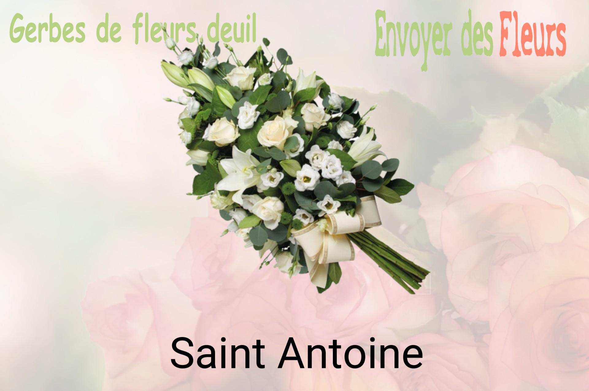 Gerbe de fleurs de deuil livrée à Saint-Antoine